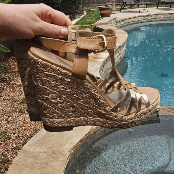 Stuart Weitzman leather platform sandals 10M - Picture 7 of 13